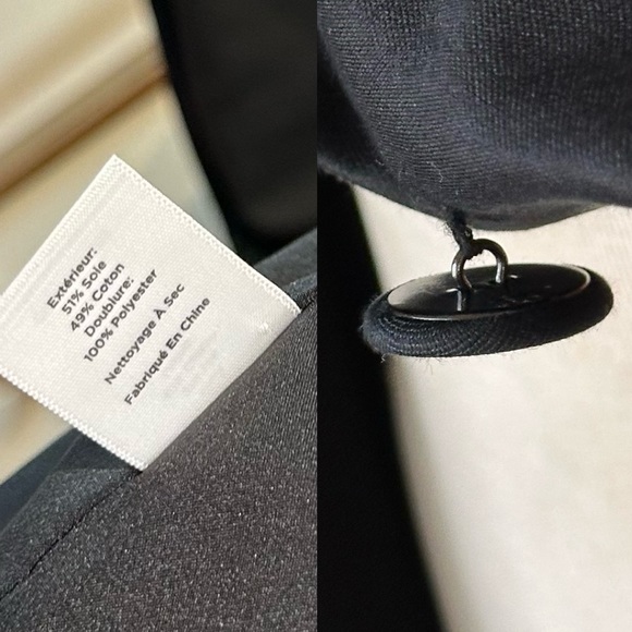 Talbots Black Silk Taffeta Single Button Blazer Evening Formal Tuxedo Jacket 12 - Picture 15 of 15